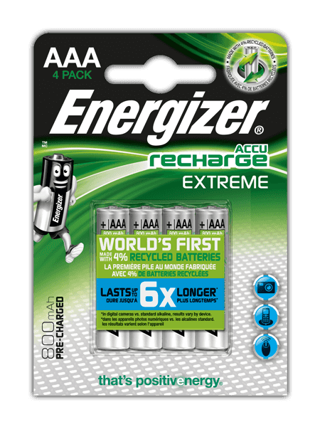 Acumulator Energizer AAA HR03 1,2V, set 4buc Accu Recharge Extreme