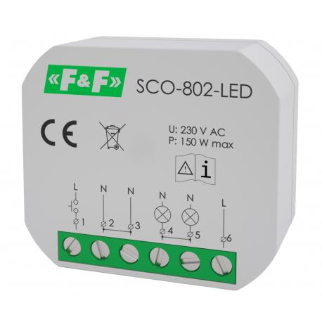 Dimmer de iluminat 230V cu memorie de reglare a intensității luminoase și funcție soft-start SCO-802-LED F&F